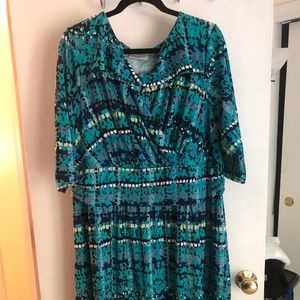 Avenue Teal & Black dress